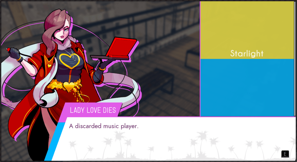 Lady Love Dies with the text "A discarded music player"